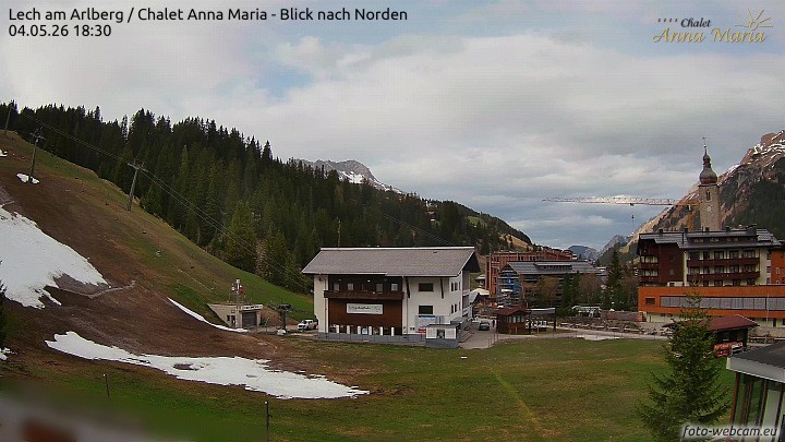 Archived image Webcam Lech (Chalet Anna Maria)