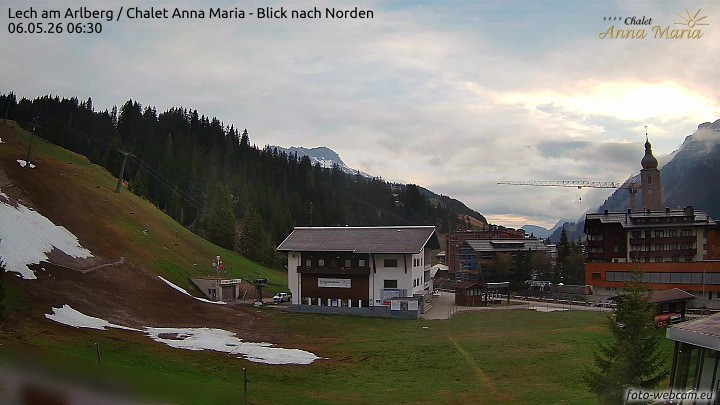 Archiv Foto Webcam Schlegelkopfareal, Lech