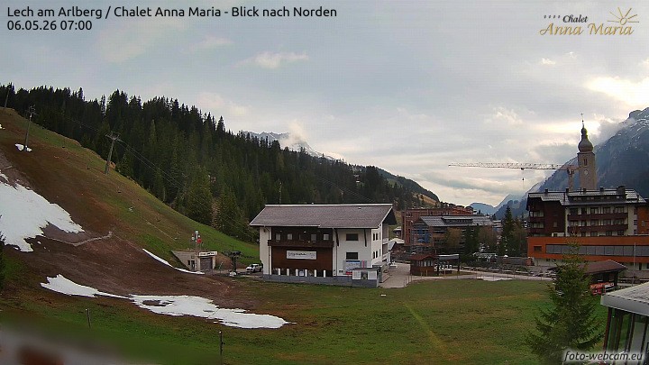 Archiv Foto Webcam Schlegelkopfareal, Lech
