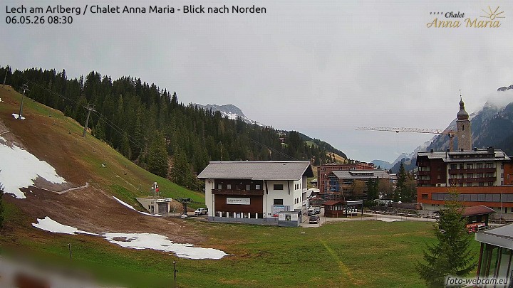 Archived image Webcam Lech (Chalet Anna Maria)