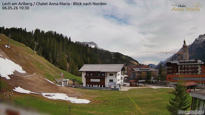 Archived image Webcam Lech (Chalet Anna Maria)