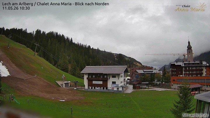 Archived image Webcam Lech (Chalet Anna Maria)