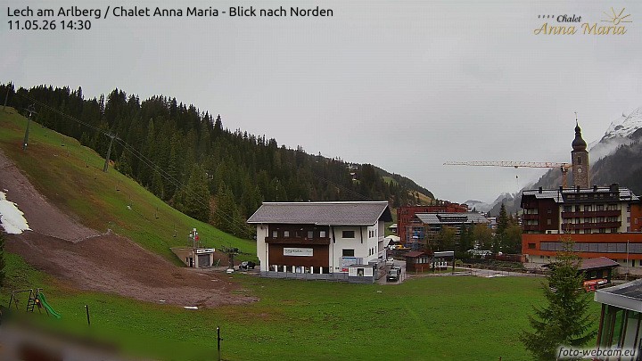Archived image Webcam Lech (Chalet Anna Maria)