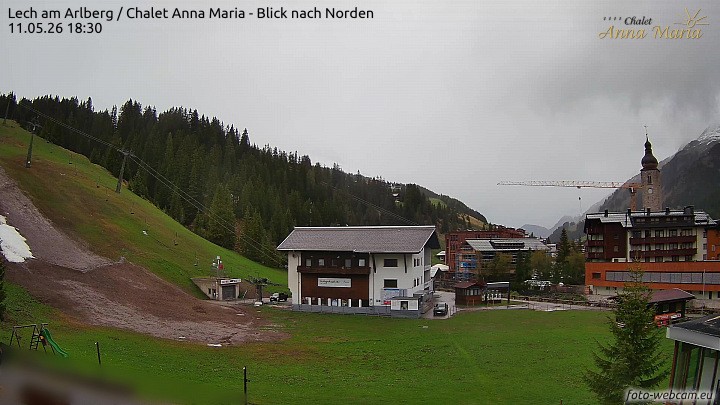 Archived image Webcam Lech (Chalet Anna Maria)