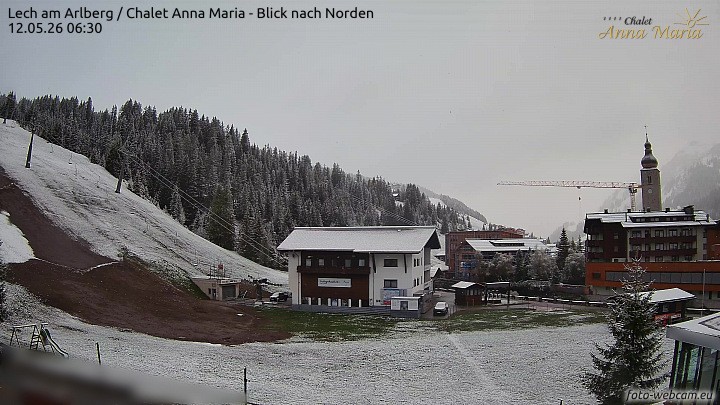 Archived image Webcam Lech (Chalet Anna Maria)