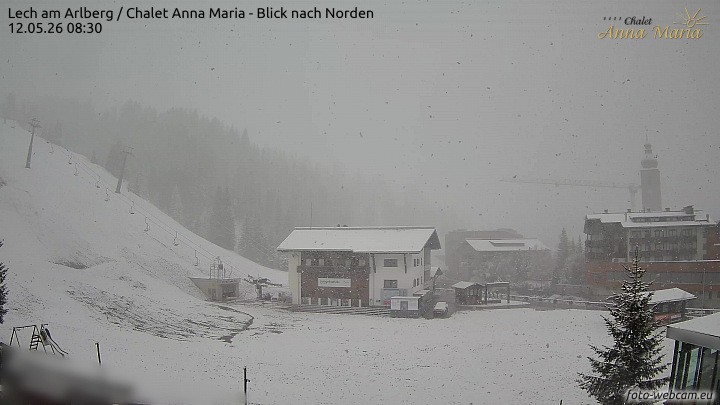 Archived image Webcam Lech (Chalet Anna Maria)