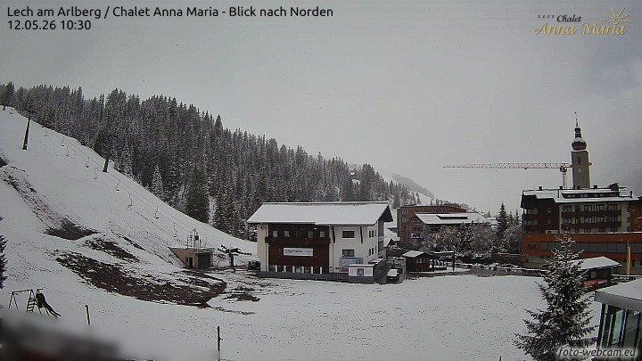 Archived image Webcam Lech (Chalet Anna Maria)