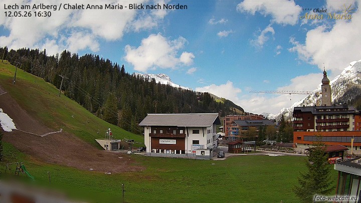 Archived image Webcam Lech (Chalet Anna Maria)