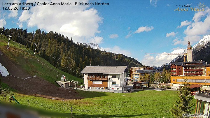 Archived image Webcam Lech (Chalet Anna Maria)