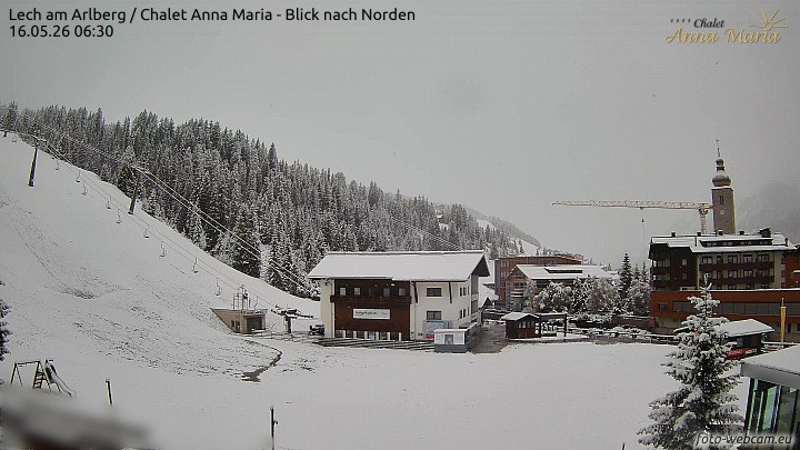 Archived image Webcam Lech (Chalet Anna Maria)