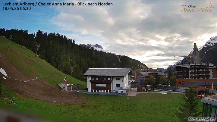 Archived image Webcam Lech (Chalet Anna Maria)