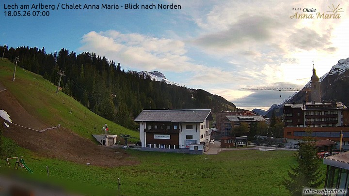 Archived image Webcam Lech (Chalet Anna Maria)
