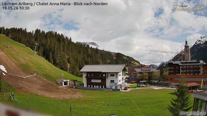 Archived image Webcam Lech (Chalet Anna Maria)