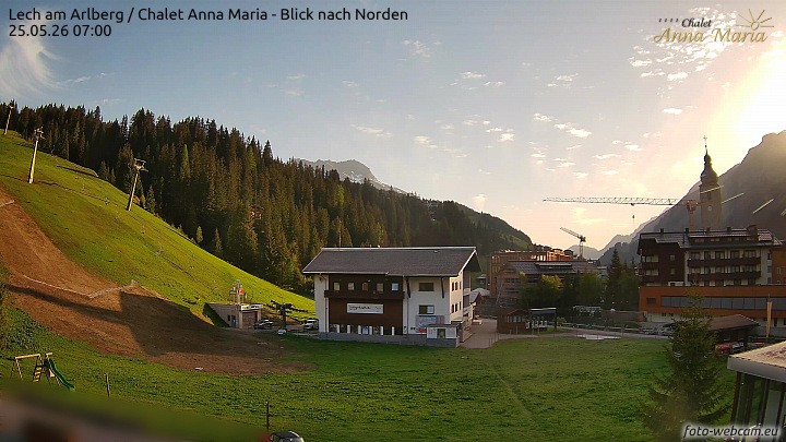 Archived image Webcam Lech (Chalet Anna Maria)