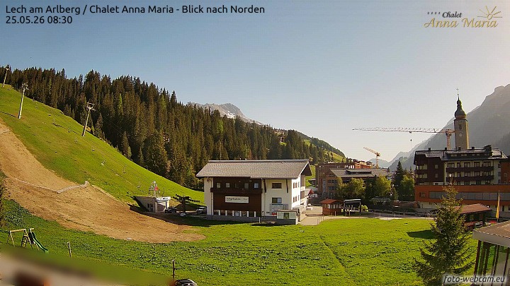 Archived image Webcam Lech (Chalet Anna Maria)