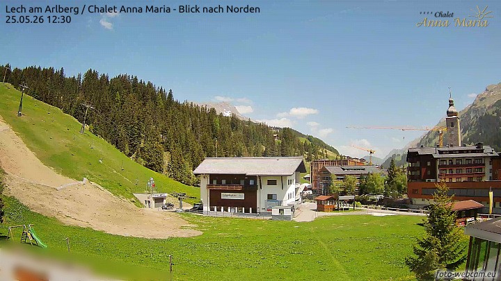 Archived image Webcam Lech (Chalet Anna Maria)