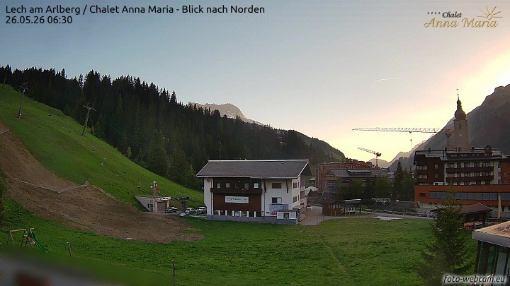 Archived image Webcam Lech (Chalet Anna Maria)