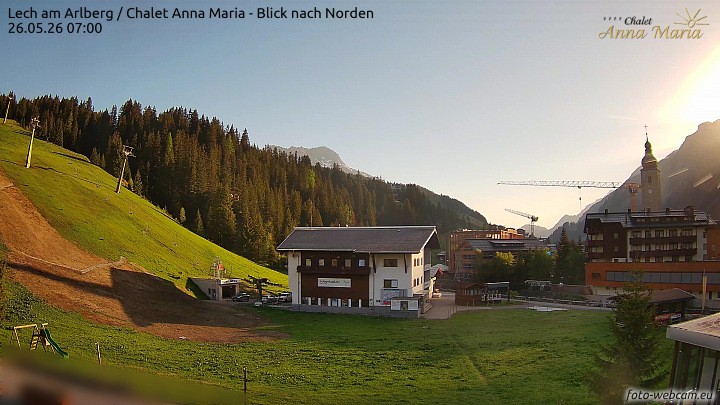 Archived image Webcam Lech (Chalet Anna Maria)