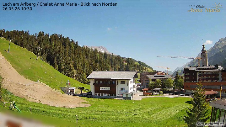 Archived image Webcam Lech (Chalet Anna Maria)
