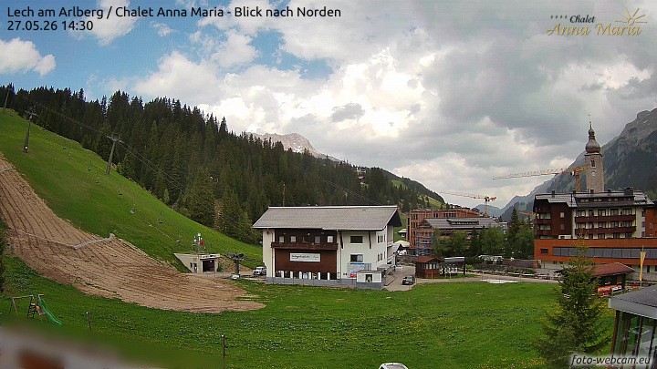Archived image Webcam Lech (Chalet Anna Maria)