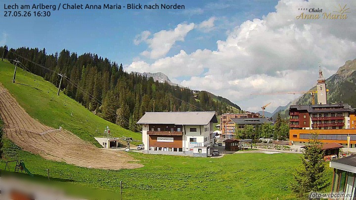 Archived image Webcam Lech (Chalet Anna Maria)