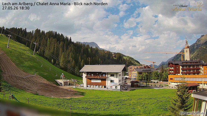 Archived image Webcam Lech (Chalet Anna Maria)