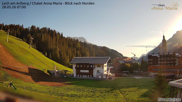 Archived image Webcam Lech (Chalet Anna Maria)