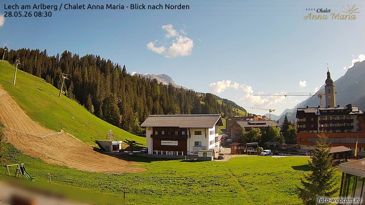 Archived image Webcam Lech (Chalet Anna Maria)