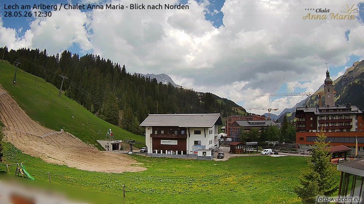 Archived image Webcam Lech (Chalet Anna Maria)