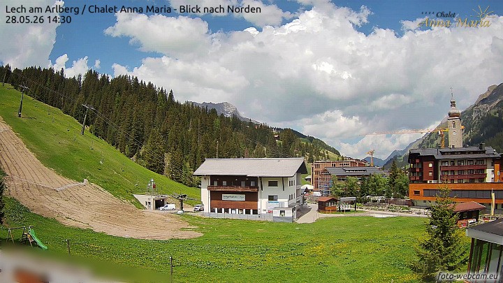 Archived image Webcam Lech (Chalet Anna Maria)