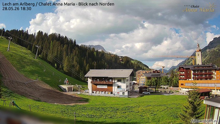 Archived image Webcam Lech (Chalet Anna Maria)