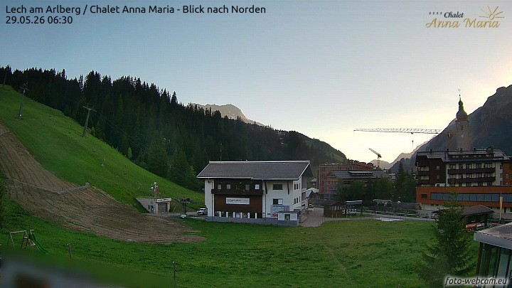 Archived image Webcam Lech (Chalet Anna Maria)