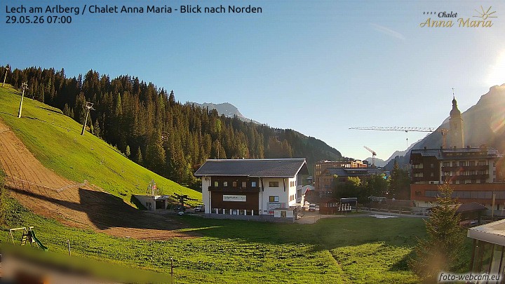 Archived image Webcam Lech (Chalet Anna Maria)