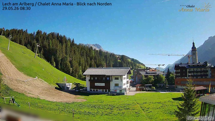 Archived image Webcam Lech (Chalet Anna Maria)