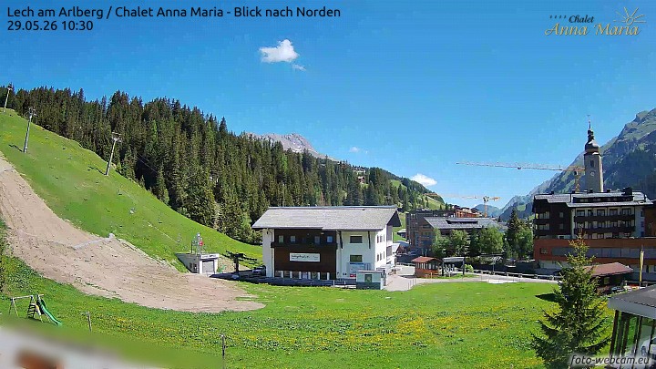 Archived image Webcam Lech (Chalet Anna Maria)