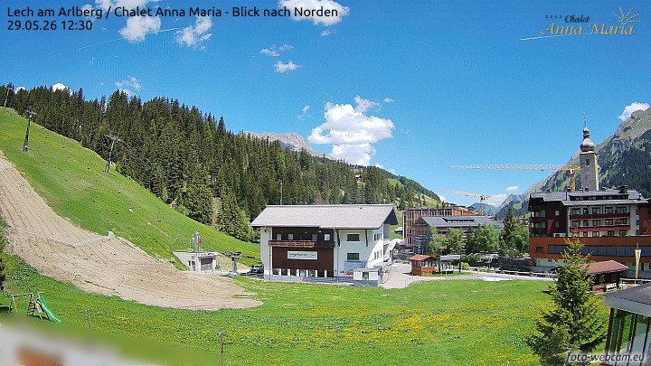 Archived image Webcam Lech (Chalet Anna Maria)