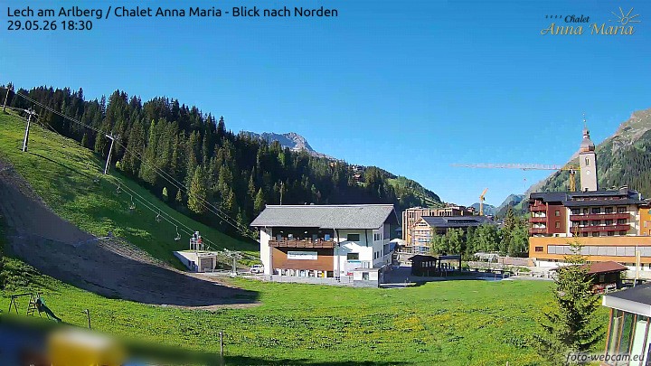 Archived image Webcam Lech (Chalet Anna Maria)
