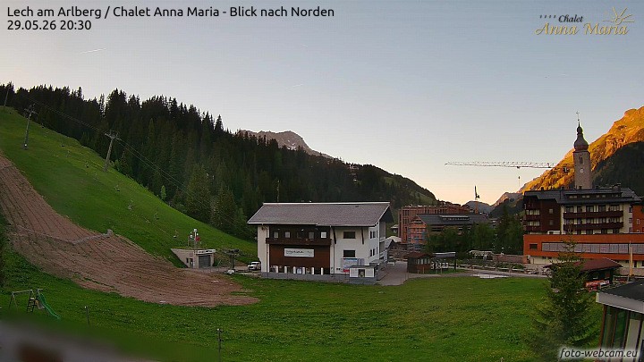 Archived image Webcam Lech (Chalet Anna Maria)