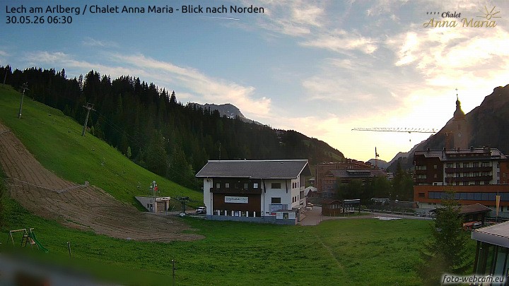Archived image Webcam Lech (Chalet Anna Maria)