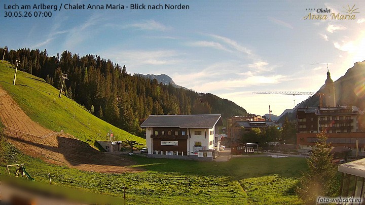 Archived image Webcam Lech (Chalet Anna Maria)