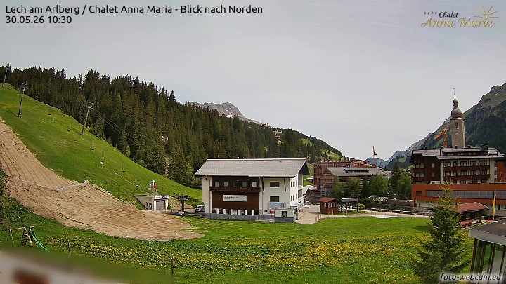 Archived image Webcam Lech (Chalet Anna Maria)