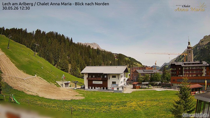 Archived image Webcam Lech (Chalet Anna Maria)