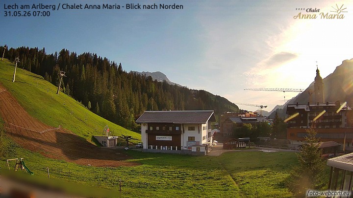 Archived image Webcam Lech (Chalet Anna Maria)