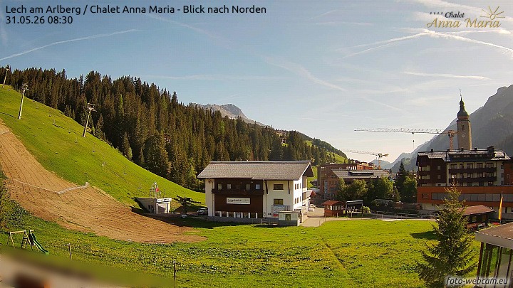 Archived image Webcam Lech (Chalet Anna Maria)