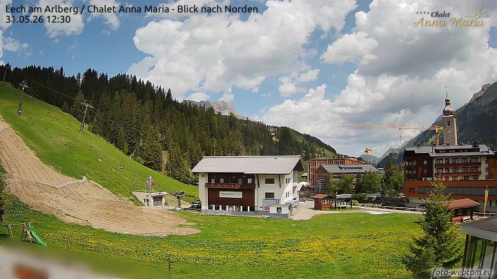 Archiv Foto Webcam Schlegelkopfareal, Lech