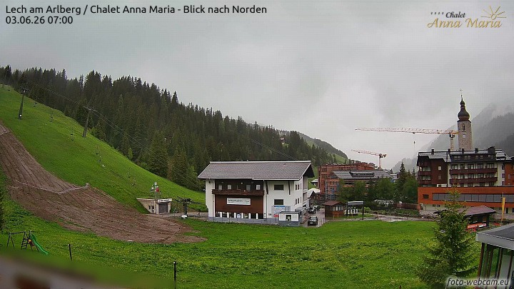 Archiv Foto Webcam Schlegelkopfareal, Lech