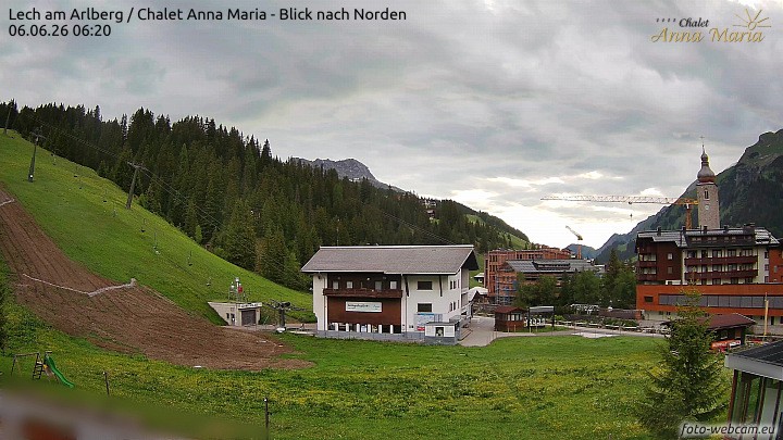 Archived image Webcam Lech (Chalet Anna Maria)