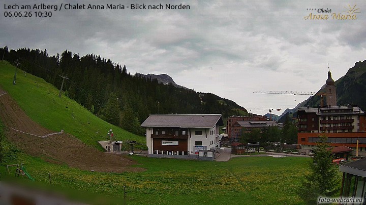 Archived image Webcam Lech (Chalet Anna Maria)