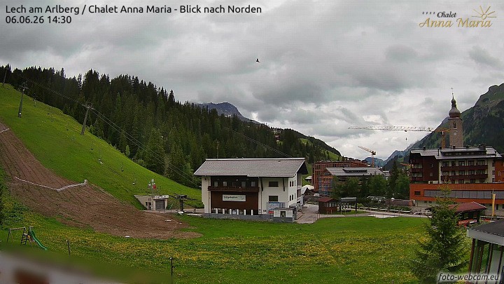 Archived image Webcam Lech (Chalet Anna Maria)