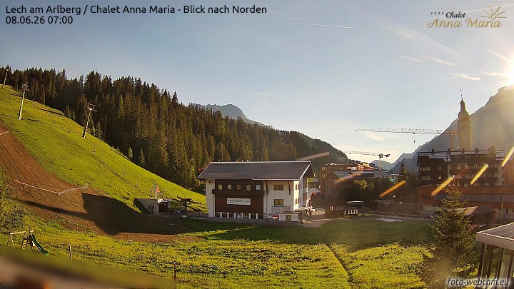 Archived image Webcam Lech (Chalet Anna Maria)